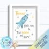 Personalised Boy's Nursery or New Baby Print - love you to the Moon and back
