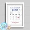 Personalised Father's Day Print - The day you became my Daddy