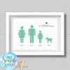 Personalised Fathers Day Print - Family symbols