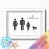 Personalised Family Print - Family line up