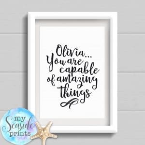Personalised Graduation Print - You are capable of amazing things