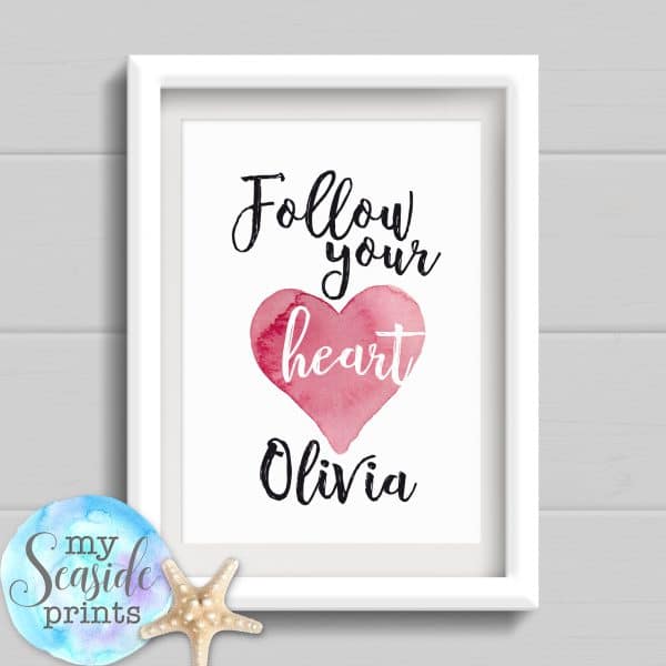 Personalised Graduation Print - Follow your heart