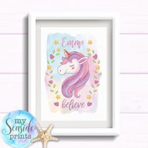 Girls Unicorn Room Print