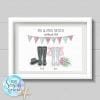 Personalised Wedding Present - Wellington Boots with bunting