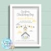 Personalised Joint Christening Print with Church