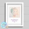 Personalised Print - Word art photo with message in polaroid style