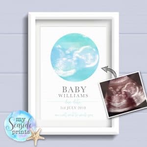 Personalised Baby Scan Art Print - We can't wait to meet you