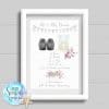 Anniversary Print days minutes and hours countdown with wedding shoes
