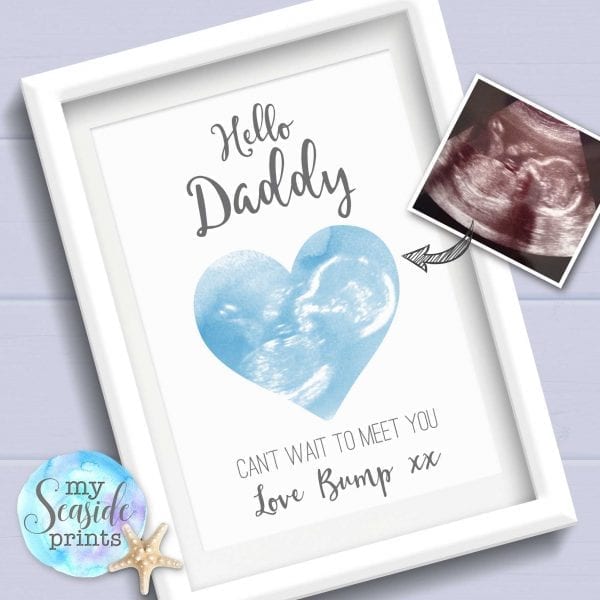 Baby scan personalised print for Daddy from bump