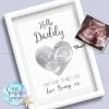 Baby scan personalised print for Daddy from bump