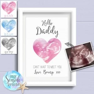 Personalised Baby Scan Print - Gift for Dad to be