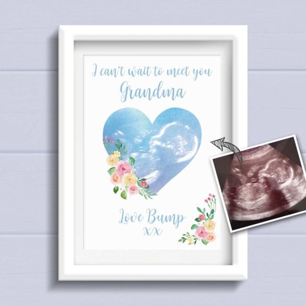 Baby scan personalised print for Nanna