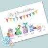 welly boot family print for grandparents from grandchildren