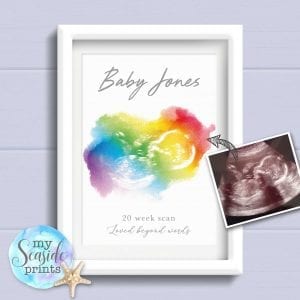 Rainbow baby scan print