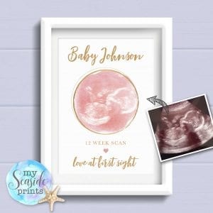 Personalised Baby Scan Print