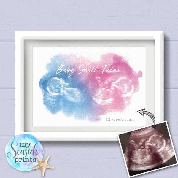 Baby shower gift. Gift for Mum to be from the bump. Pregnancy Keepsake from Bump. Personalised 4D Baby Scan Print. My first scan.