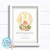 Personalised Newborn Baby Boy Tiger Print