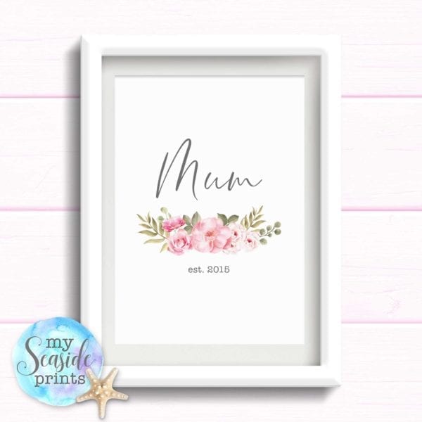 Floral Mothers Day print for Mom