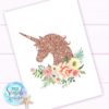 Set of 3 rose gold unicorn prints - Image 5