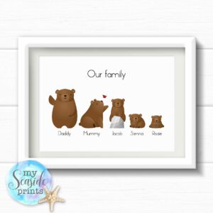 Brown Bear Family Print