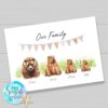 Brown Bear Family Personalised Print