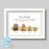Brown Bear Family Personalised Print