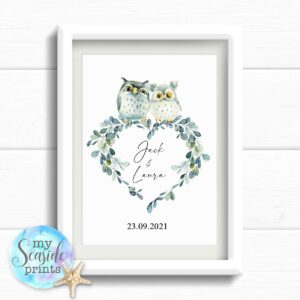 Personalised Owl Wedding Gift