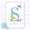 Set of 3 dinosaur themed prints for boys nursery