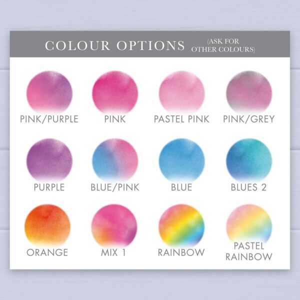 personalised embryo print, colour options