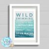 Wild swimming print