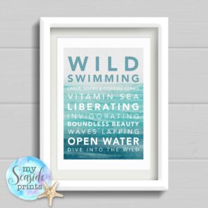 Wild swimming print