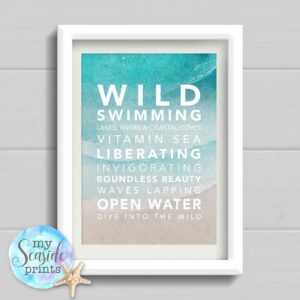 Wild swimming print